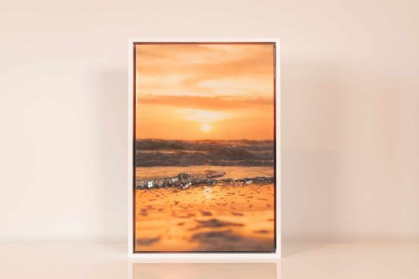 Laura Jennings Original. Mixed media on canvas, hand embellished, framed and signed coastal artwork.
