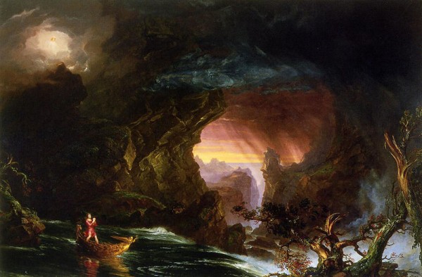 80″x52″ The Voyage Of Life, Manhood by Thomas Cole, 1842