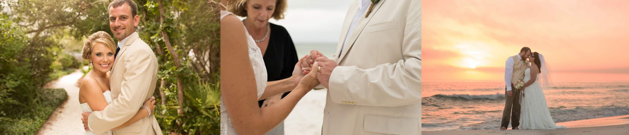Wedding photos of 3 different couples