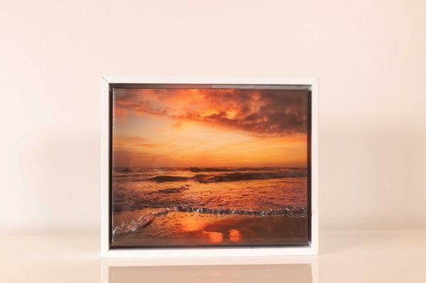 Laura Jennings Original. Mixed media on canvas, hand embellished, framed and signed coastal artwork.